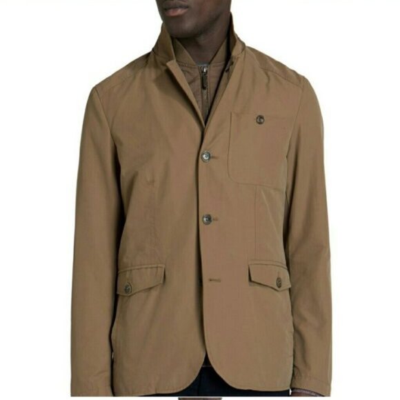 Ted Baker London Men's Chicago Layered Cotton Jacket in Tan 4/L - Picture 2 of 16